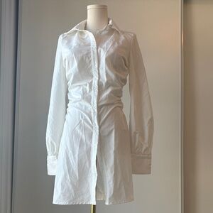 PrettyLittleThing White Long Sleeve Dress